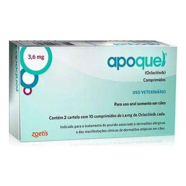 Imagem de Apoquel Zoetis 3,6mg Com 20 Comp Alivio Para Coceira Em Ate 4 Horas Ca
