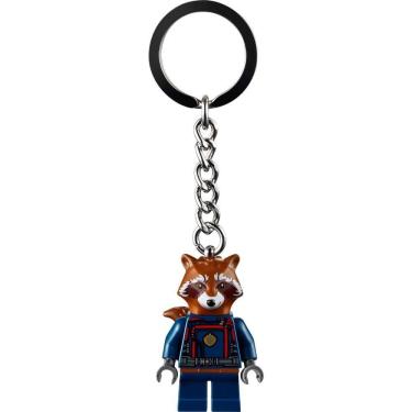 Imagem de Chaveiro Rocket Raccoon 854296 Minifigura Marvel Azul Lego
