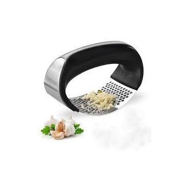 Imagem de Espremedor Amassador Triturador De Alho Inox Manual Cozinha - Home Mor