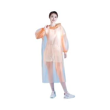 Imagem de Capa De Chuva Descartável Unissex Impermeável Com Capuz Reforçado Para