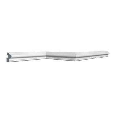 Imagem de Kit 18m Linear Roda Teto Perfil de Poliestireno U40 Branco Homestar