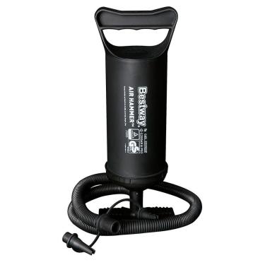 Imagem de Bomba de Ar Manual 30cm 62002 para Inflar Botes Piscinas Boias Bolas e Colchoes Dupla Acao Preto Bestway