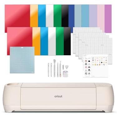 Imagem de Cricut Kit Explore 4 Plotter de Recorte, Cor Pérola, Bivolt. Inclui Smart Vinyl, Papel Cartão, Transfer Tape, Iron-On HTV, Base de Corte, Canetas, Kit de Ferramentas e 25 Imagens no Design Space