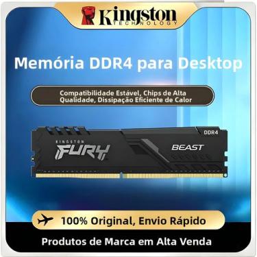 Imagem de Memória RAM Kingston FURY Beast DDR4 8GB 16GB 32GB 2400 2666 3200 3600