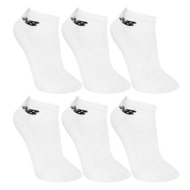 Imagem de Kit New Balance Meia Cano Curto C/6 Pares Feminina, Branco, 34/38