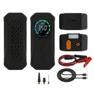 Imagem de Carregador De Bateria De Emergência Carro Moto E Compressor - Premium 