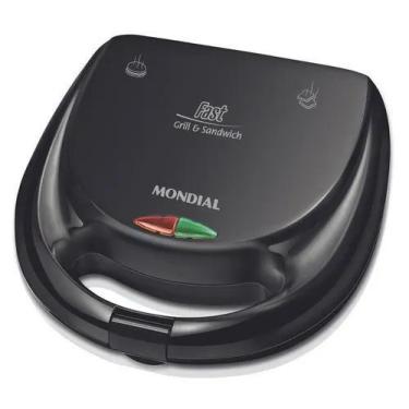 Imagem de Sanduicheira Fast Grill e Sandwich, Mondial, 750W - S-12