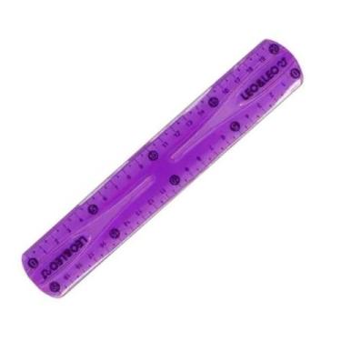 Imagem de Régua Flexível 20cm Cores Leo & Leo Cor:Roxa - LEO&LEO