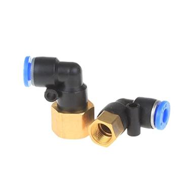 Imagem de 3 pecas PLF " Mangueira od 4-12mm thread interno M5 '' 1/8 '1/4' '3/8' '1/2' 'pneumático conector de cotovelo feminino tubo de ar para o encaixe YYDFPIIA