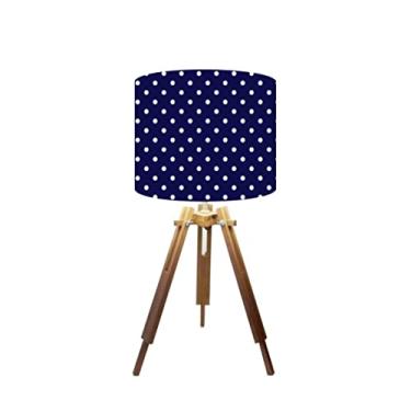 Imagem de Abajur Mesa Tripé Madeira 60cm Cores Estampadas -Md1001 Cúpula Ø30