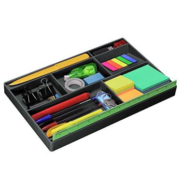 Imagem de Organizador de Gaveta Multiuso com 8 Divisões para Organizar Material de Escritório e Acessórios de Mesa, Plástico, Acrimet, Cor Preto