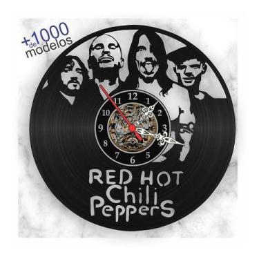 Imagem de Relógio Parede Red Hot Rhcp Funk Rock Musica Vinil Lp Arte - Lp Ilustr