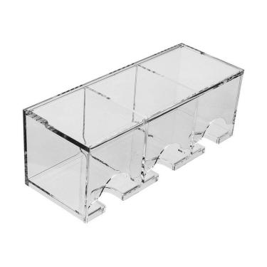 Imagem de Caixa de Chá de Acrílico Holy 3 Divisórias 23,5 cm - Home Style