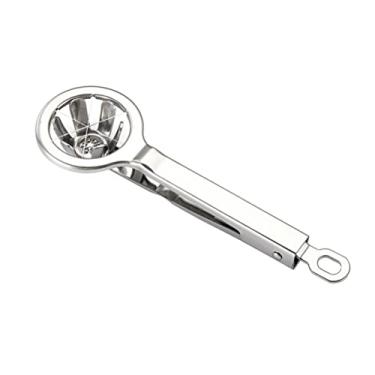 Imagem de OHEPFD Cortador de ovo Cortador de ovo Cortador de ovos cozidos Divisor de ovos em aço inoxidável Cortador de frutas 6 Igual Multifuncional Cortador de ovos Cortador de morango Seguro para lava-louças