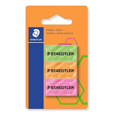 Imagem de Borracha, Staedtler, Neon sortida, 3unidades, blister, 526F BK3