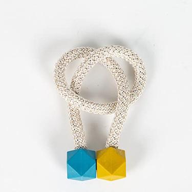 Imagem de 1 peça fivela magnética de cortina fivela de cortina simples alça sem perfurações acessórios para casa, azul claro dourado