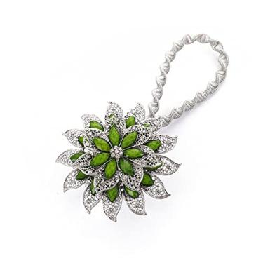 Imagem de 1 peça cortina magnética tieback mola fio de aço em forma de flor fivela de cortina clipe suporte de janela acessórios, o, 1 peça