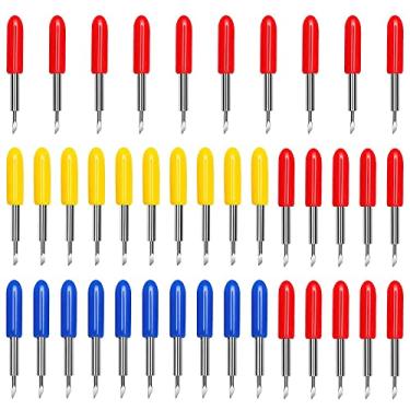 Imagem de Lâminas de vinil para cortador de rolagem Dreamtop, pacote com 40 unidades, 30/45/60 graus, lâminas de reposição de lâminas para Cricut Explore Air/Air 2