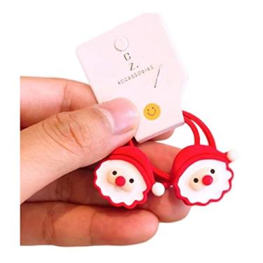 Imagem de Elastic De Cabelo De Cabelo De Natal Papai Noel, Boneco De Neve, Árvore De Natal, Sino De Gengibre -pão De Cheiro De Cabelo Sino Anel De Capacete De Natal Acessórios