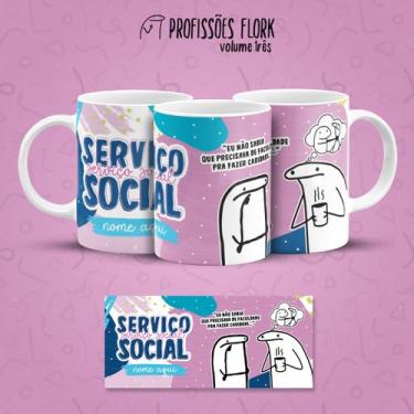 Imagem de Caneca Personalizada Serviço Social (Grave Com O Seu Nome!) Profissões