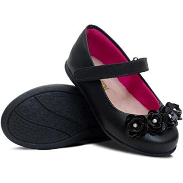 Imagem de Sapatilha Batizado Feminina Menina Nº 18 Ao 27 Sapatinho Infantil Festa 02.38 (Preto, BR, Criança de 1 a 3 anos, Numérico, 21)