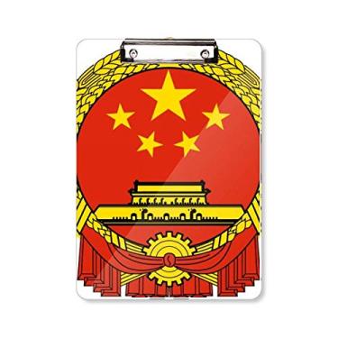 Imagem de China National Emblem Country Prancheta pasta, bloco de escrita A4