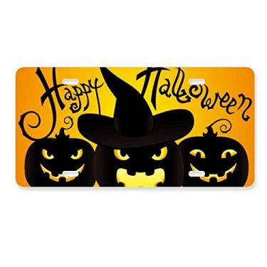 Imagem de DIYthinker Bandeira Ghost Fear Halloween cadáver placa de licença decoração aço inoxidável automóvel