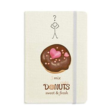Imagem de Coração, chocolate, rosquinha, sobremesa, doce, caderno de perguntas, diário clássico A5