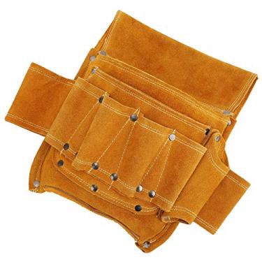 Imagem de Bolsa de cintura para ferramentas, bolsa de armazenamento de cintura, camurça para marcenaria de decoração de interiores