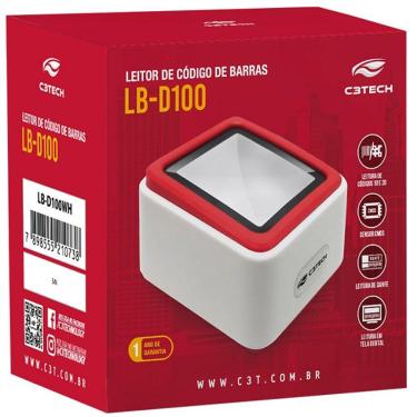 Imagem de Leitor de Codigo de Barras USB LB-D100WH C3 TECH