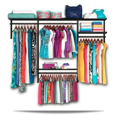 Imagem de Roupeiro aramado quarto pequeno closet feminino solteiro 2,20 PT