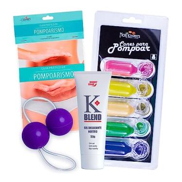 Imagem de Kit Pompoarismo + Cones de Pompoar + Guia + Lubrificante KBlend (Kit Iniciante) Sex Shop