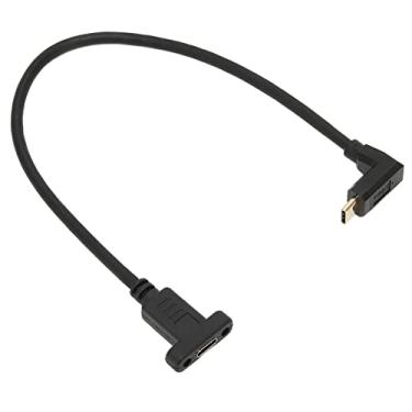 Imagem de Cabo de Extensão USB 3.1 Tipo C Macho para Fêmea Com Adaptador Rápido Estável, Orifício para Parafuso de Montagem Em Painel, Carregamento de áudio e Vídeo de Dupla Face, para