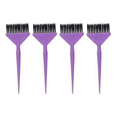 Imagem de Pincel de tintura de cabelo, 4 peças, lavável, reutilizável, aplicador de tonalidade profissional, escova de coloração de cabelo para salão de beleza em casa