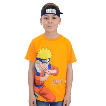 Imagem de Camiseta Infantil Brandili Mc Naruto Laranja - 25965