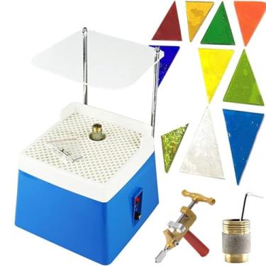 Imagem de Esmeril Para Vitrais Com Cortador De Ladrilhos De Vidro, Esmeril Para Vitrais De Mesa Com Diamante E Brocas De 5/8'' E 1'', Para Planos, Curvas E Cantos Arredondados