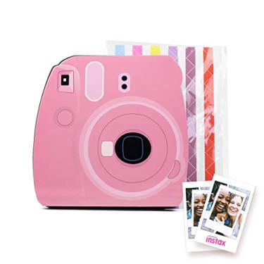 Imagem de Álbum Formato de Câmera Instax Rosa + Cantoneiras Adesivas