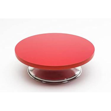 Imagem de Bailarina Prato Bolo Giratória Vermelha Mdf 30Vm