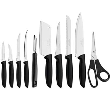 Imagem de Jogo de Facas Tramontina Plenus com Lâminas em Aço Inox e Cabos de Polipropileno Preto 10 Peças