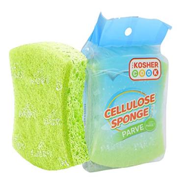 Imagem de Esponjas Parve Green para lavar louça – Multifuncional absorvente limpeza celulose esfregão e esfregão – Durável e macio – acessórios de casa e cozinha codificados por cores por The Kosher Cook
