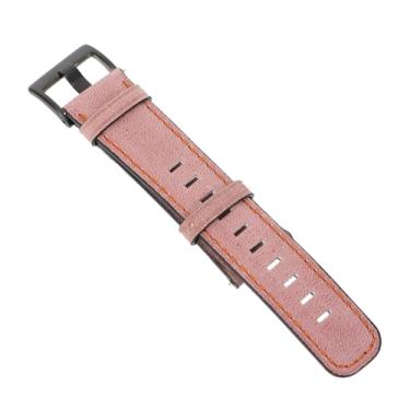 Imagem de Veemoon pulseira de couro pulseira smartwatch pulseira para smartwatch universal alça Acessórios pulseira de relógio homem e mulher Pele rosa