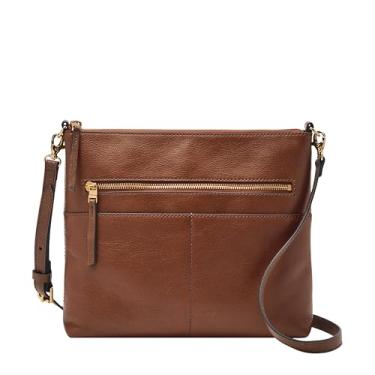Imagem de Fossil Bolsa tiracolo grande Fiona feminina, Marrom, One Size
