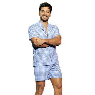 Imagem de Pijama Curto Presidente Pc173 Masculino - Plus Size - Lenços President