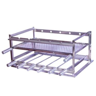 Imagem de Suporte para Churrasco Fast Gourmet Luxo com 6 Espetos e Grelha SAL06