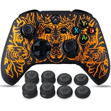Imagem de YoRHa Película de silicone para Xbox One X/S Controller x 1 (laranja ruga) com exclusivo aperto de polegar x 8