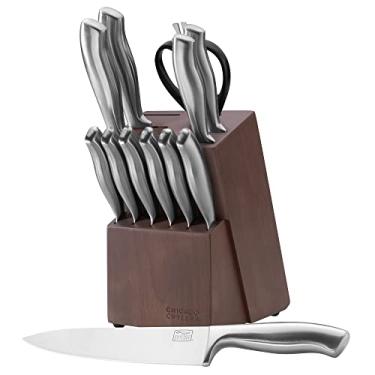 Imagem de Conjunto de 13 facas Chicago Cutlery Insignia Steel com bloco