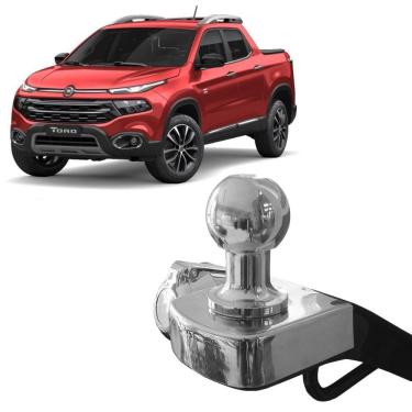 Imagem de Engate de Reboque Fiat Toro 2020 a 2023 4x4 4x2 Rabicho Fixo 700kg