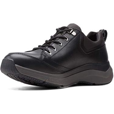 Imagem de Clarks Wave 2.0 Vibe Tênis masculino, Couro preto, 11.5 Wide