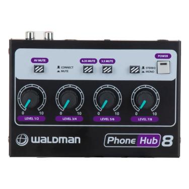 Imagem de Amplificador de Fone 8 Canais PH-8 PhoneHub8 - Waldman