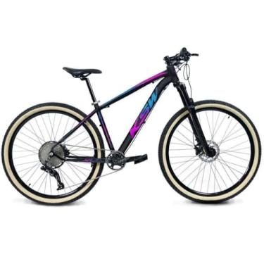 Imagem de Bicicleta Aro 29 Ksw Xlt 12v Garfo com Trava K7 11/50 Freios Hidráulicos Kit 1x12 Pedivela Coroa 34t (Preto/Pink/Azul, 19)